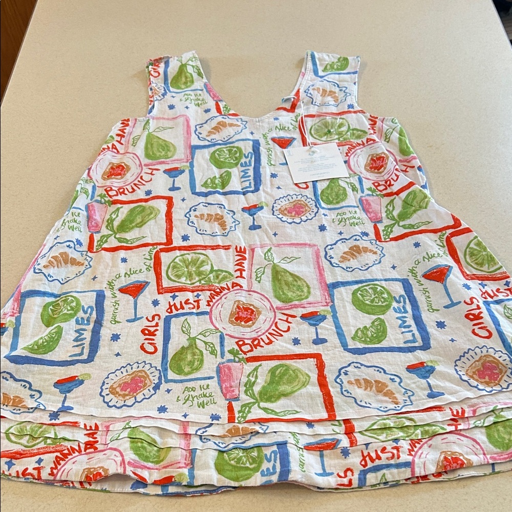 Cynthia Rowley “Girls Just Want to Have Brunch” Dress with Colorful Fruit Print - Picture 7 of 17